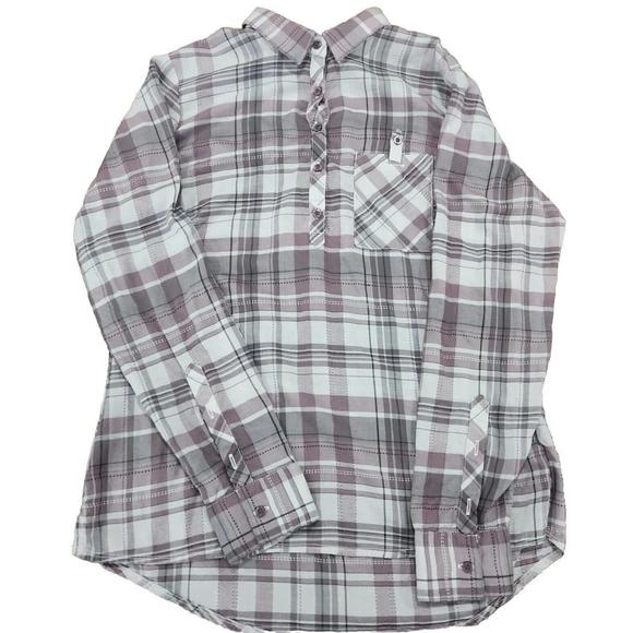 Kuhl Tops - Kuhl Women's Medium 3/4 Roll Up Long Sleeve Shirt/blouse Tan Checkered